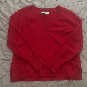 LOFT Classic Red V-Neck Sweater